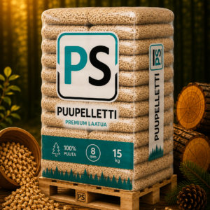 A1 Puupelletti 15kg, 975kg, 8mm, kotimainen